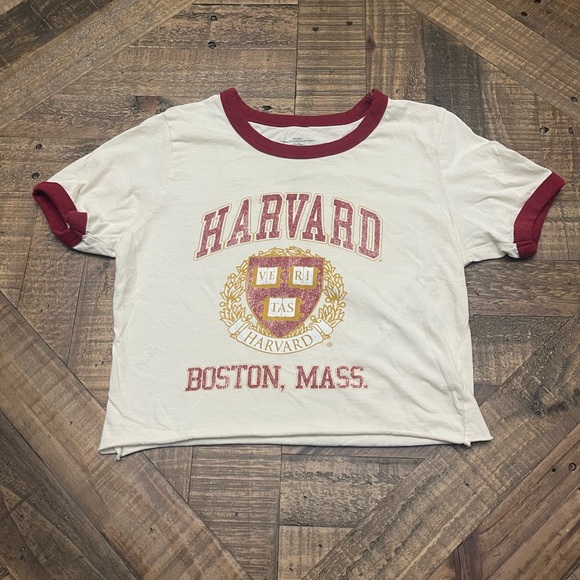 Harvard Women's Short Sleeve Tee - White and Red - Picture 1 of 5